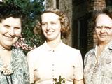 Josie and Marian and Louise at Walter Taylor home -early 1950s
